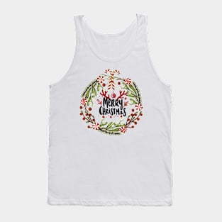 Floral Christmas Tank Top